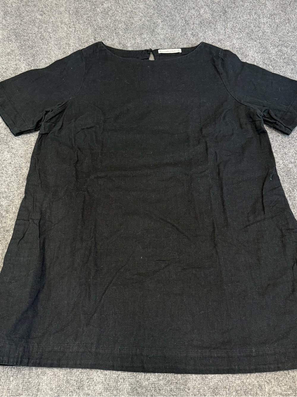 Abercrombie & Fitch Black Linen Blend Mini Dress – Size XL